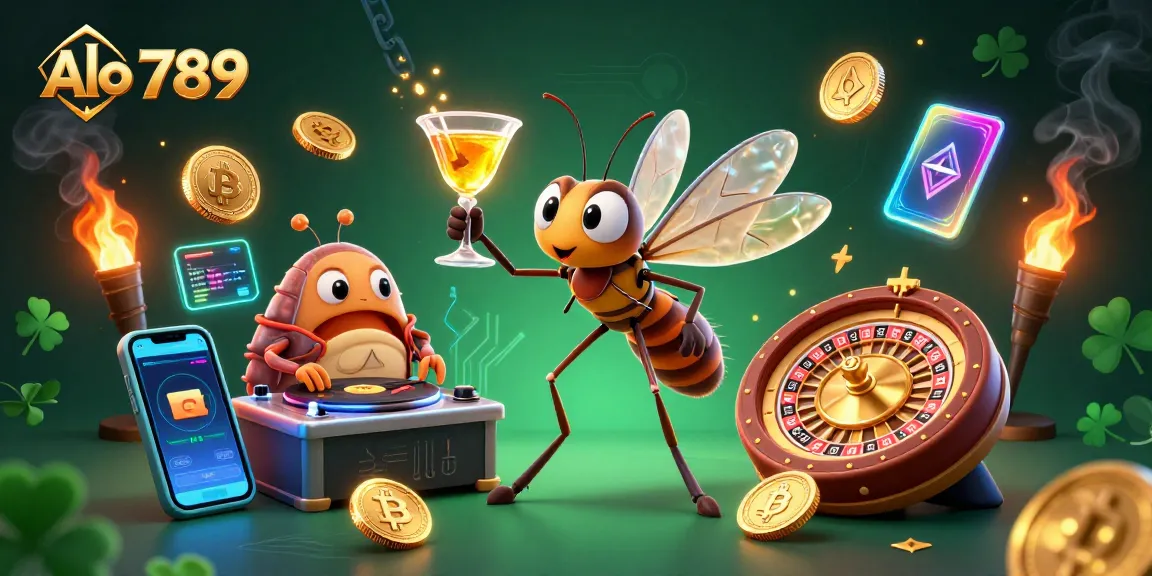Engage with the vibrant spirit of Alo 789 through this vibrant casino-themed illustration.