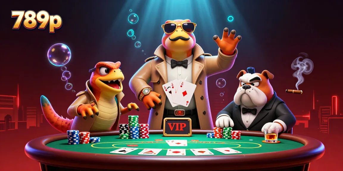 Bet on excitement with 789p as cartoon raptors try to enter the VIP lounge of a vibrant casino.